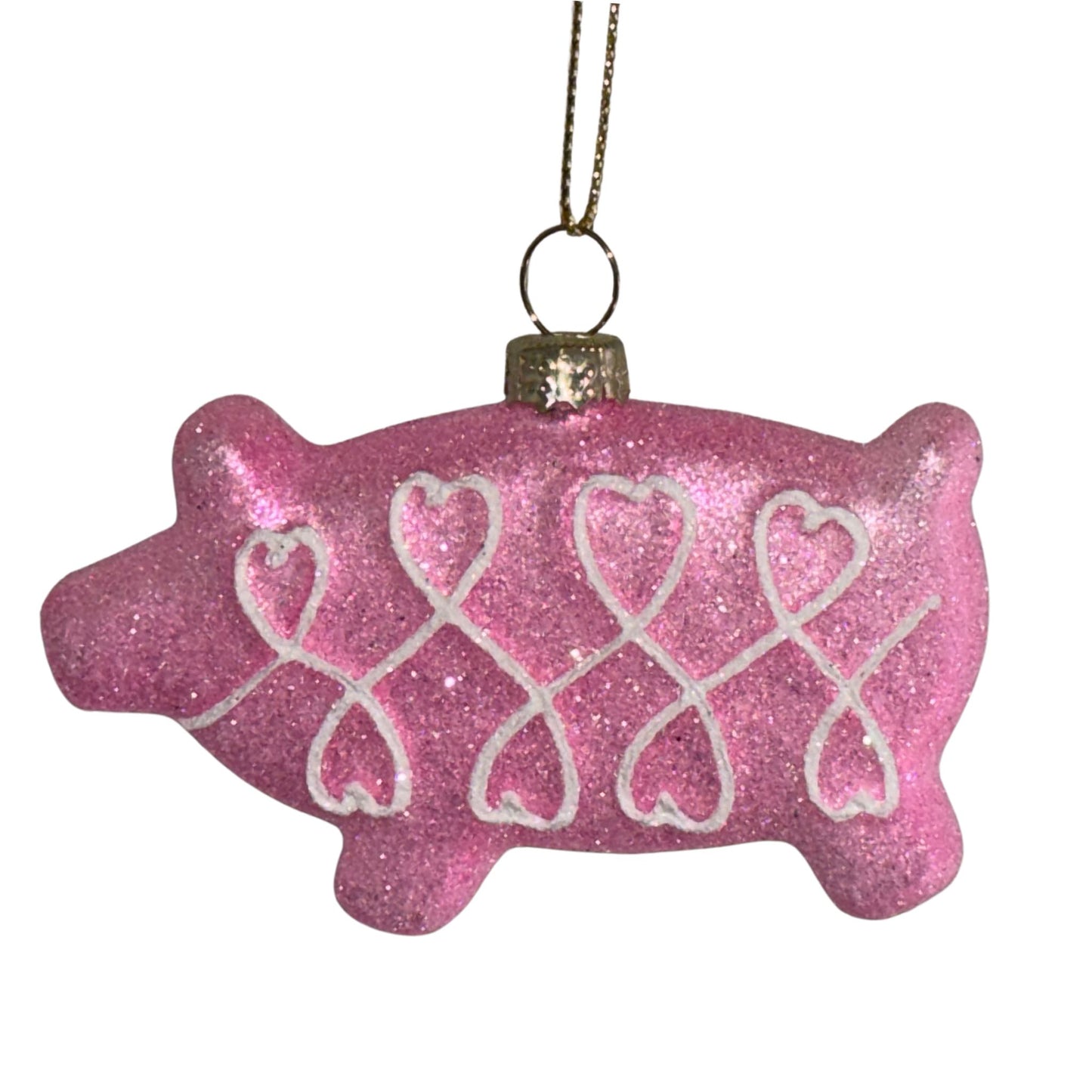 Kagegris '25 hjerteglasur glimmer