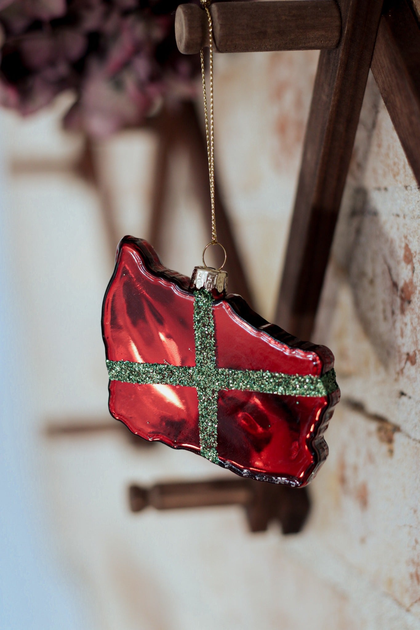 Bornholm omrids m. BH. flag