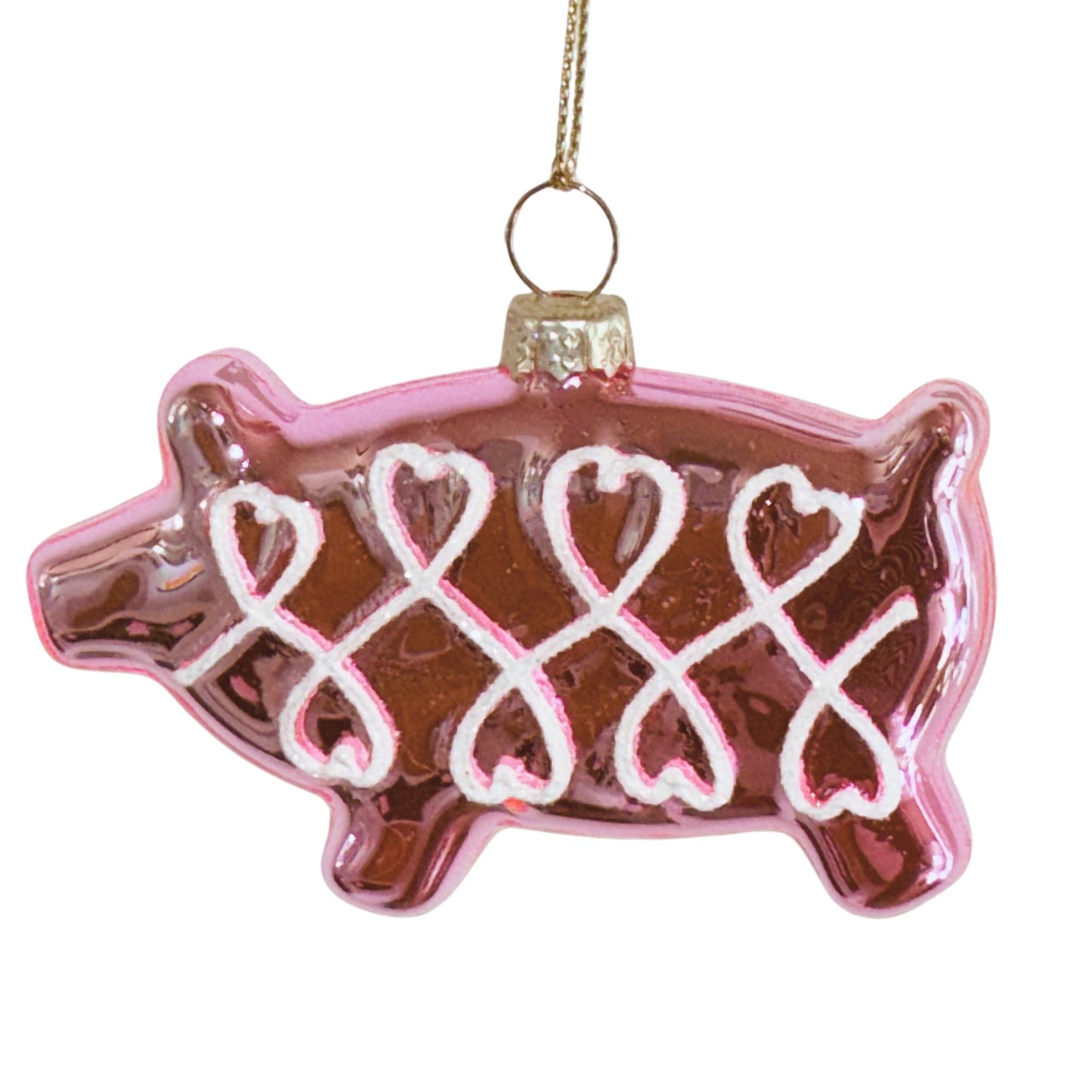 Kagegris '25 hjerteglasur blank