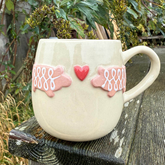 Kagegris kop - hjerte