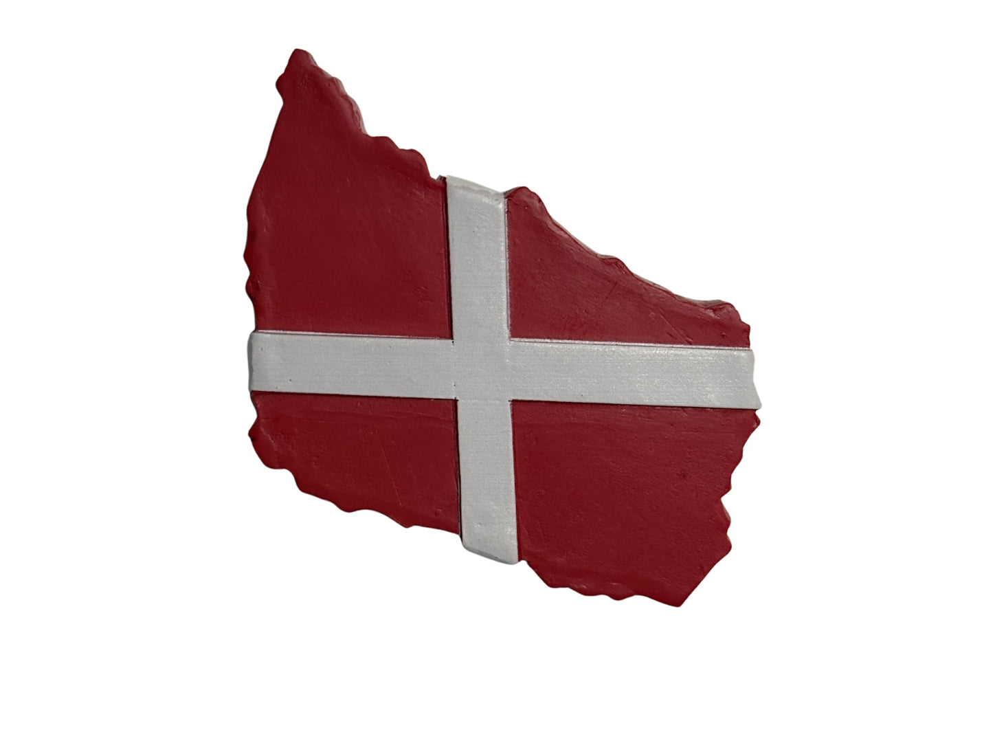 Magnet Bornholm i flag Dannebrog