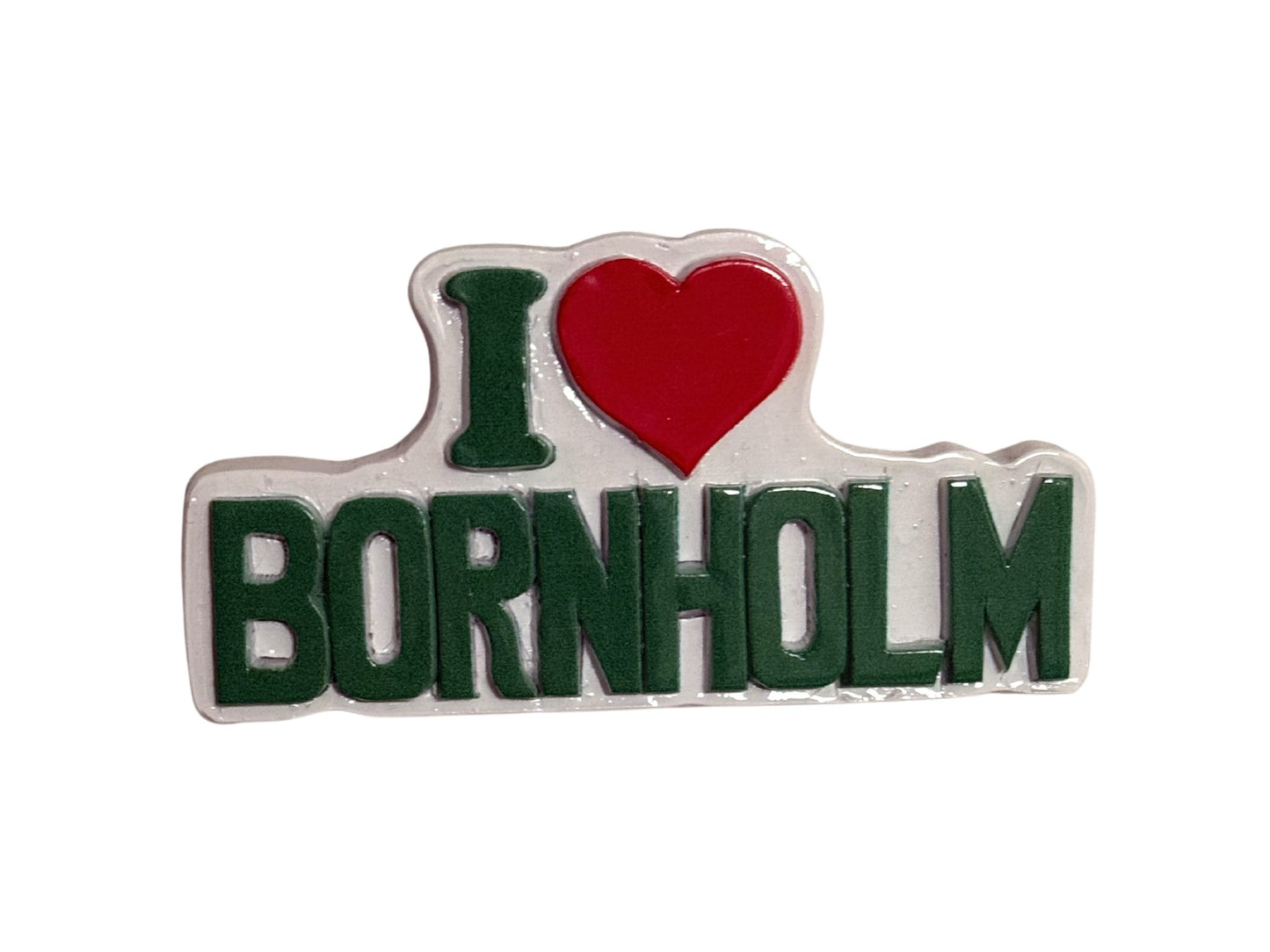 Magnet I love Bornholm - grøn