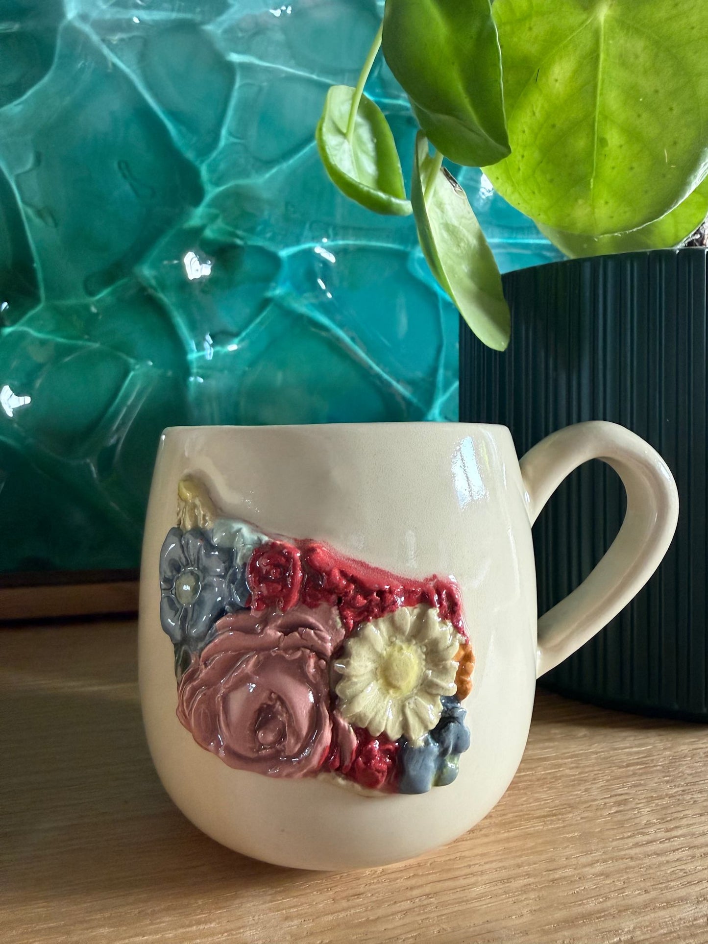 Bornholmerkop blomster - natur højre vendt hank