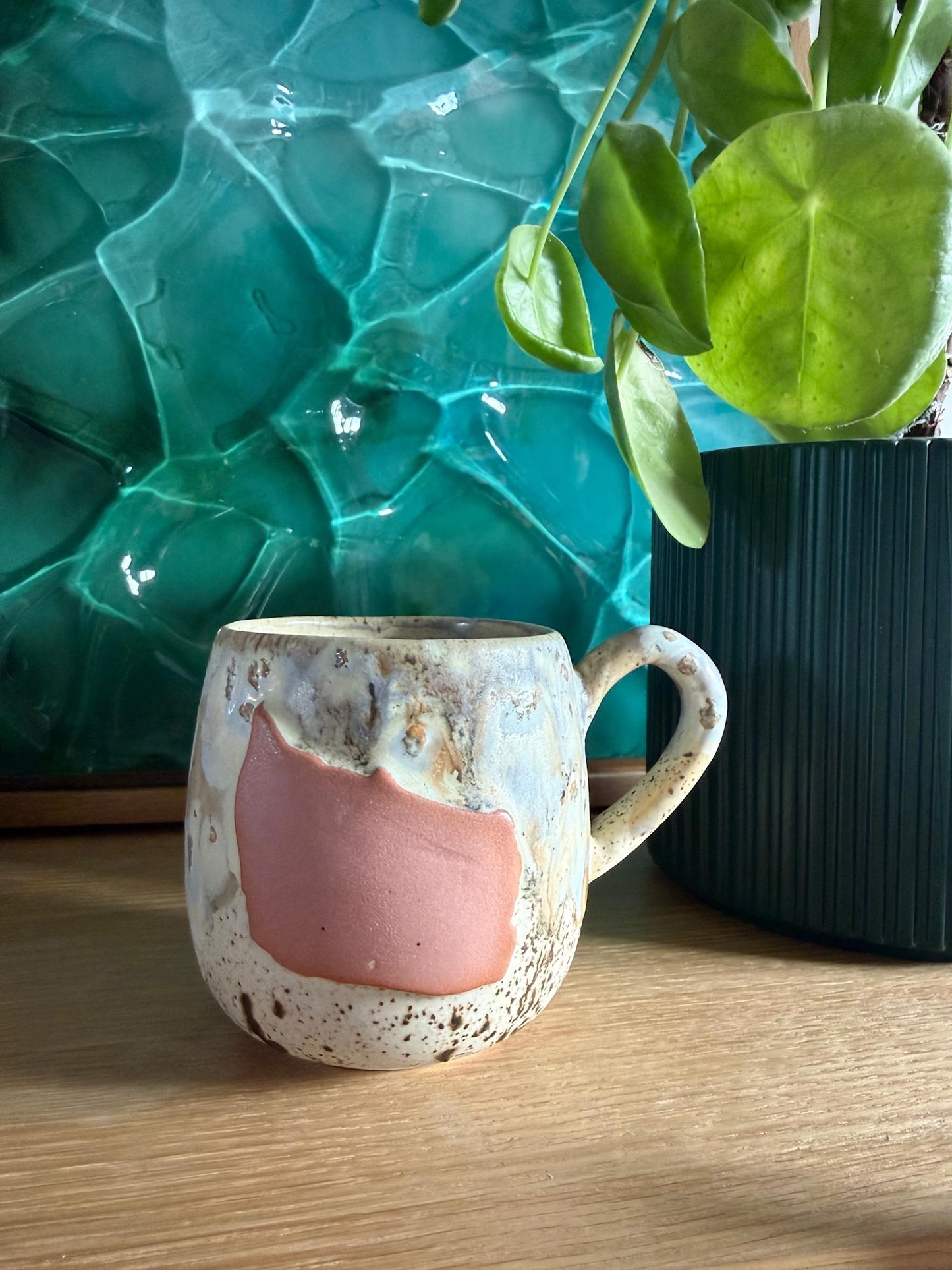 Bornholmerkop - Granit, lyserød Bornholm højrevendt hank